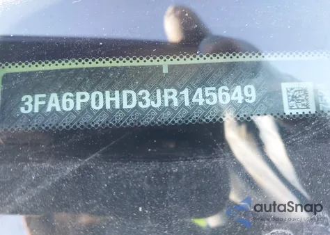 2018 Ford Fusion Se z USA, uszkodzony, nr VIN 3FA6P0HD3JR145649